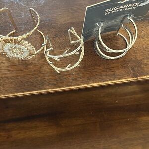 Silver and Gold Women's Jewelry Set